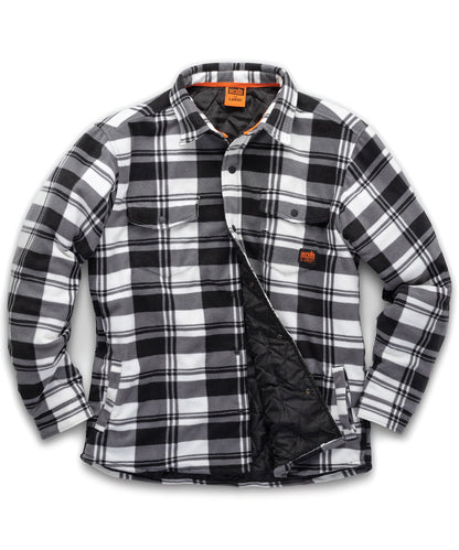 Scruffs Worker padded checked shirt Black/White
