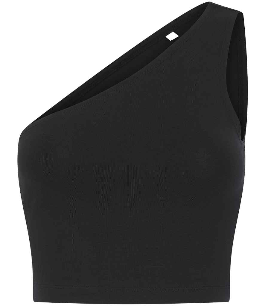 SF Clothing Ladies One Shoulder Top in Black