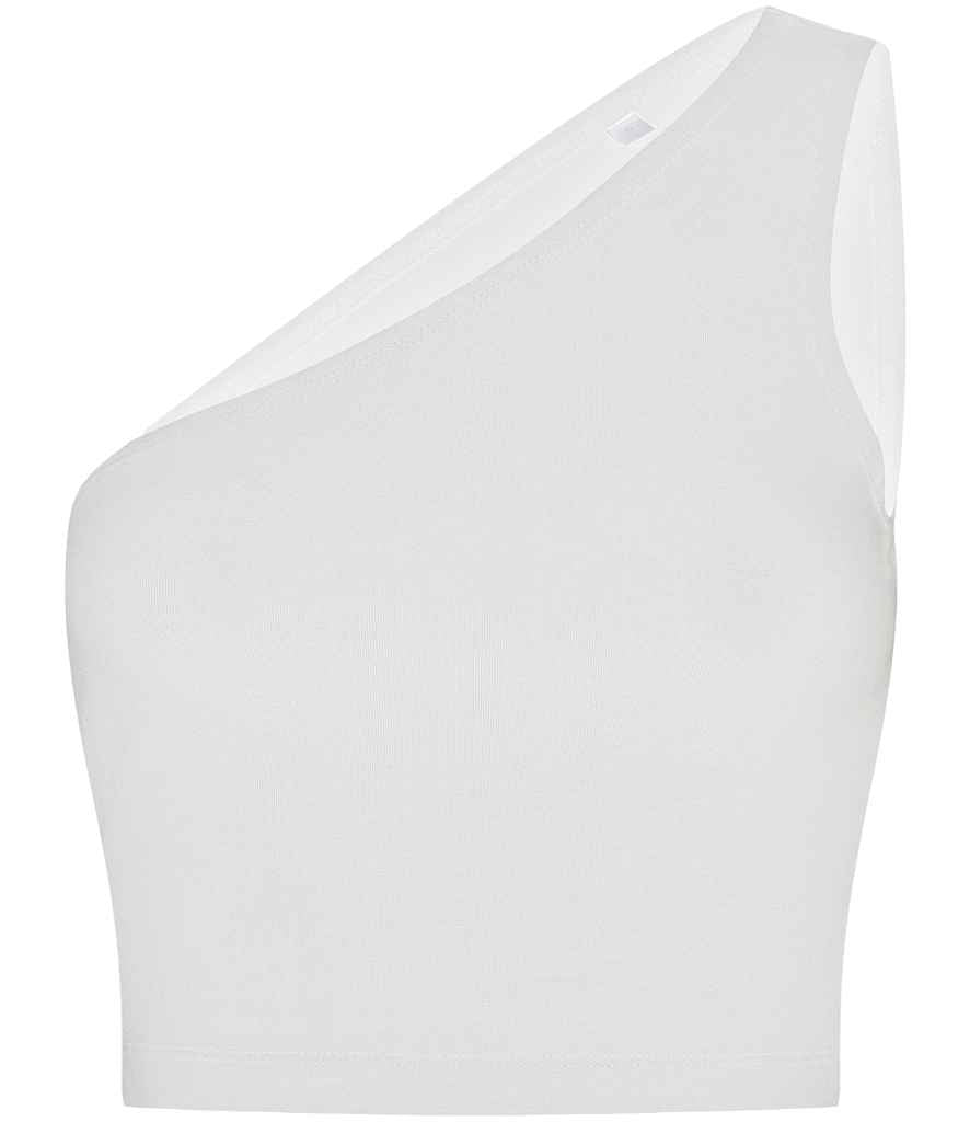 SF Clothing Ladies One Shoulder Top in White