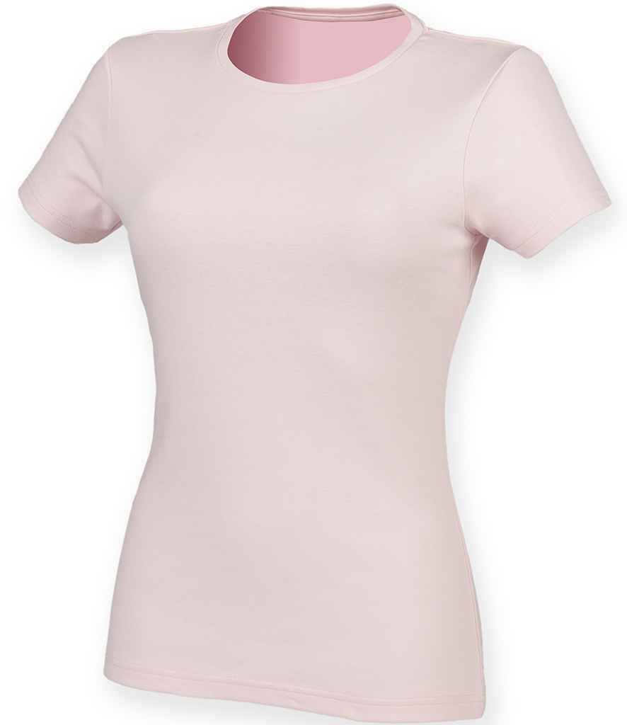 SF Clothing SF Clothing Ladies Feel Good Stretch T-Shirt Baby Pink