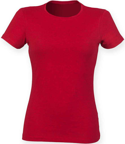 SF Clothing SF Clothing Ladies Feel Good Stretch T-Shirt Heather Red