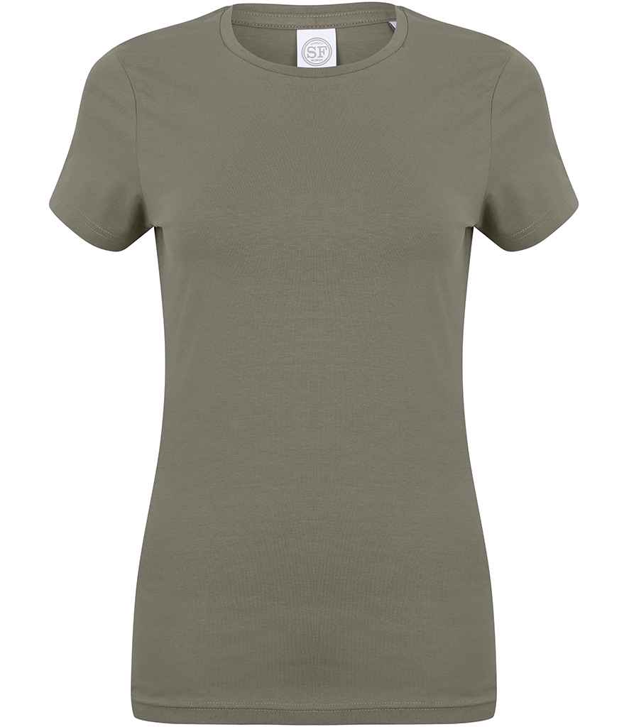 SF Clothing SF Clothing Ladies Feel Good Stretch T-Shirt Khaki