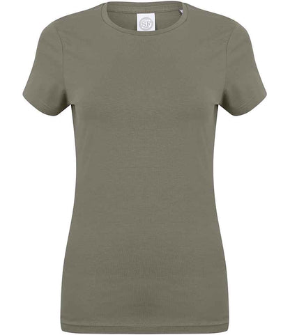 SF Clothing SF Clothing Ladies Feel Good Stretch T-Shirt Khaki