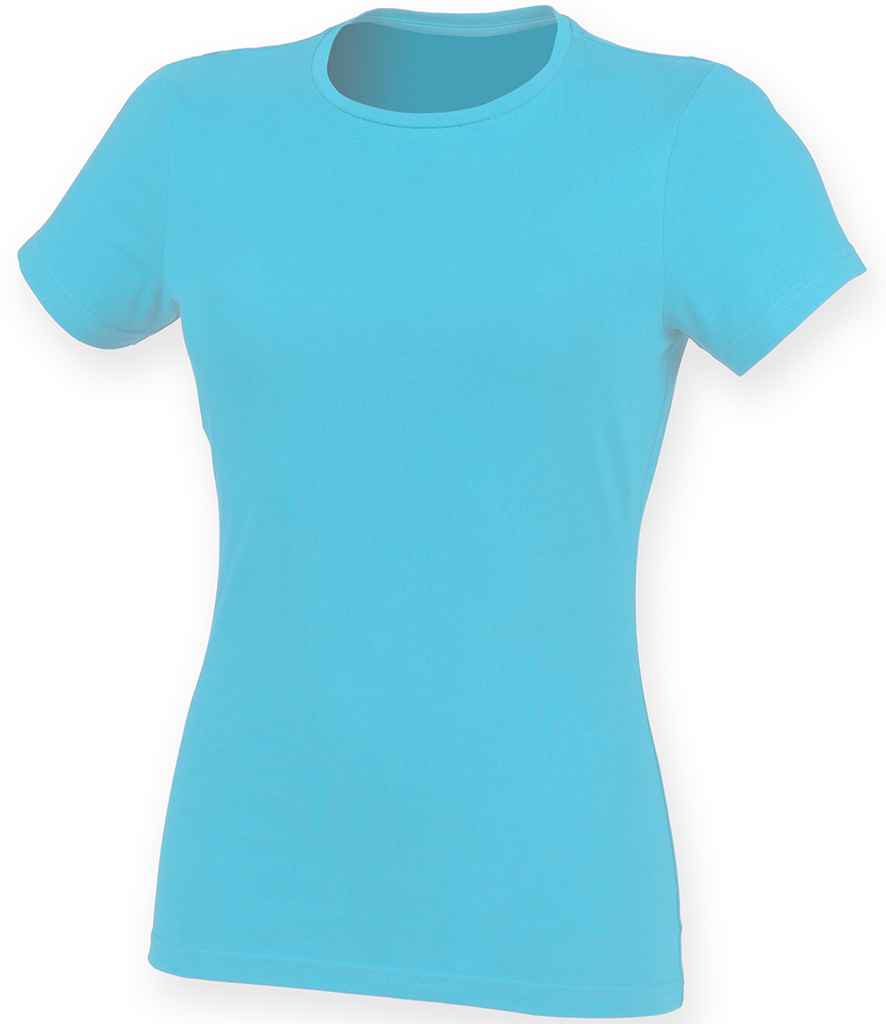 SF Clothing SF Clothing Ladies Feel Good Stretch T-Shirt Surf Blue