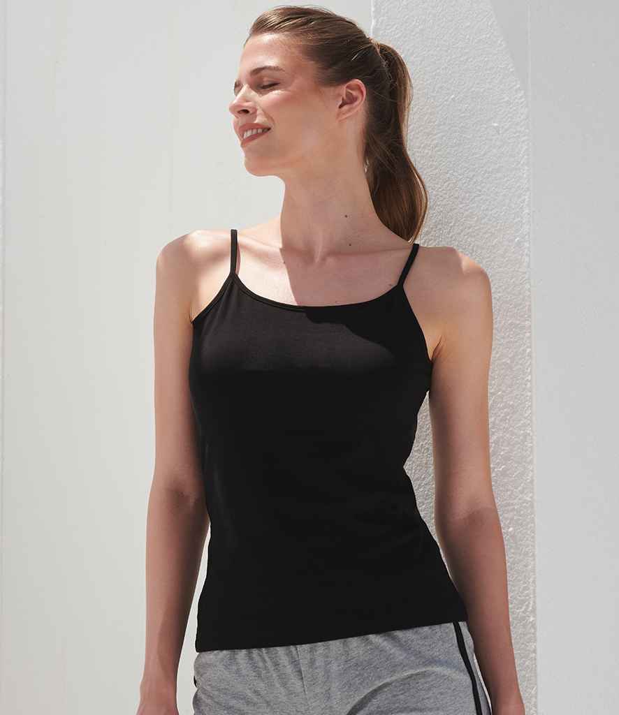 SF Clothing SF Clothing Ladies Feel Good Stretch Spaghetti Vest Black