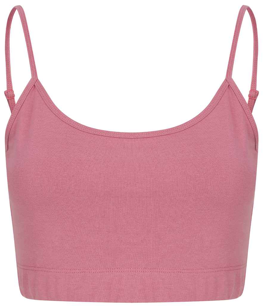 SF Clothing Ladies Sustainable Fashion Cropped Cami Vest Top in Dusky Pink