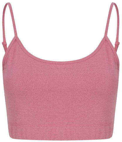 SF Clothing Ladies Sustainable Fashion Cropped Cami Vest Top in Dusky Pink