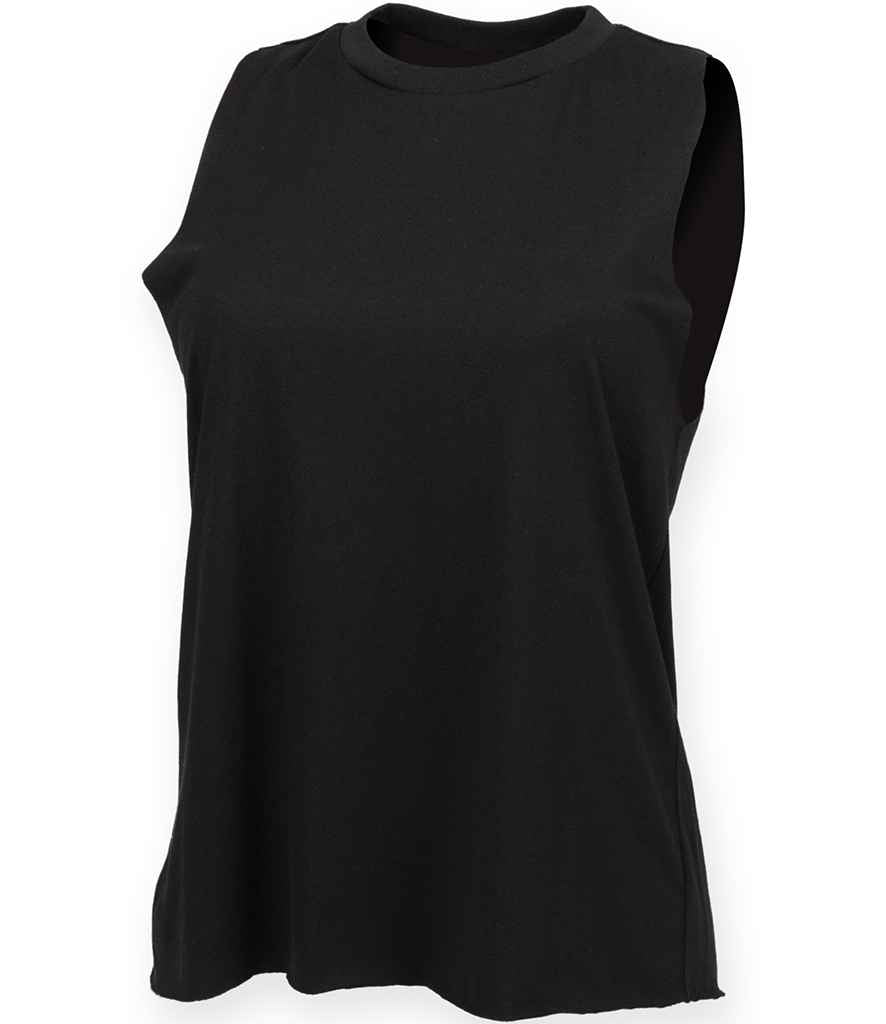 SF Clothing Ladies High Neck Vest in Black