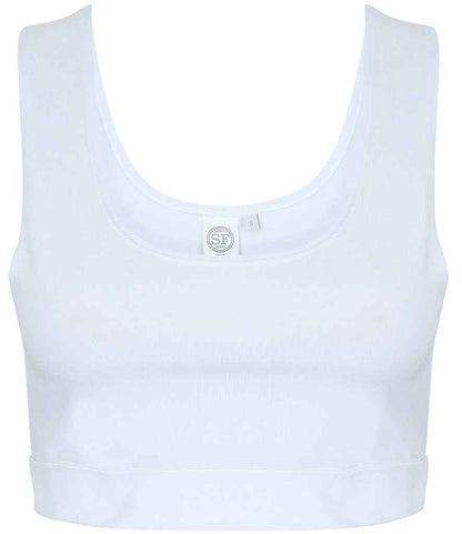 SF Clothing SF Clothing Ladies Fashion Crop Top White/White