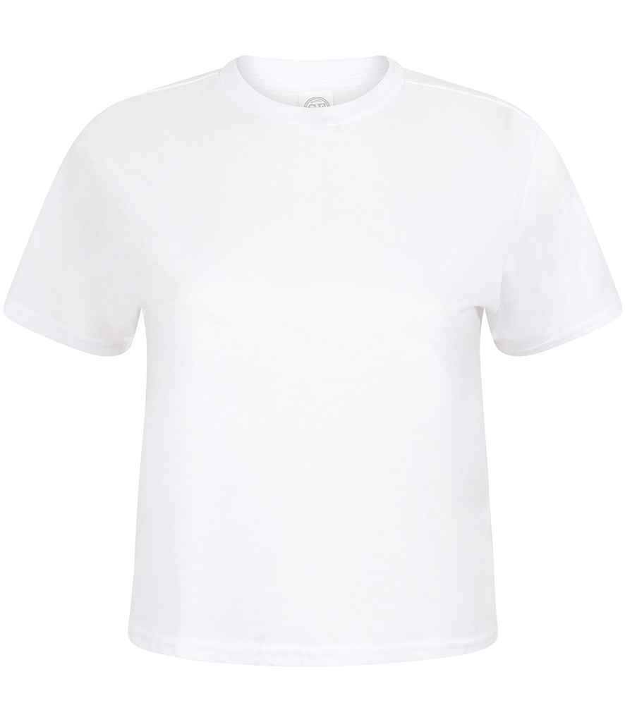 SF Clothing Ladies Cropped Boxy T-Shirt in White
