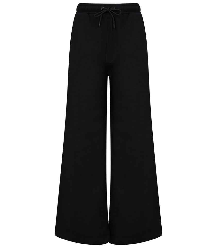 SF Clothing Ladies Sustainable Fashion Wide Leg Joggers in Black