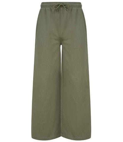 SF Clothing Ladies Sustainable Fashion Wide Leg Joggers in Khaki