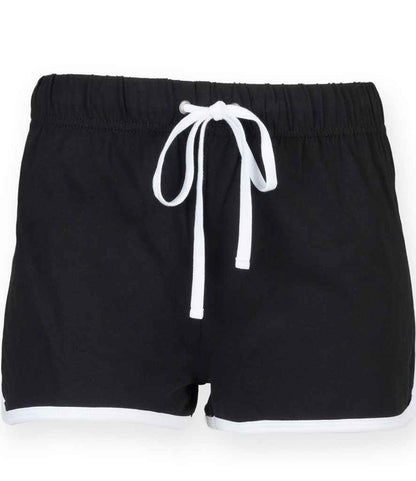 SF Clothing Ladies Retro Shorts in Black/White