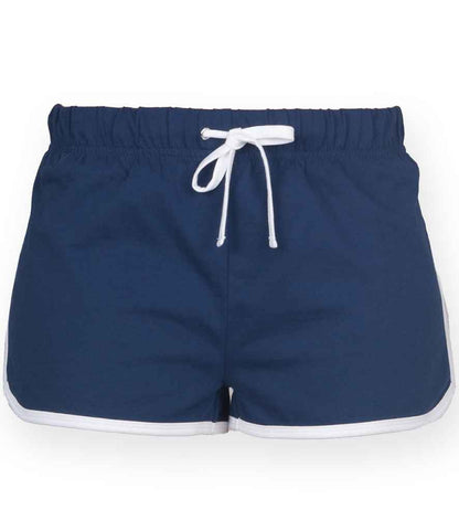 SF Clothing Ladies Retro Shorts in Navy/White