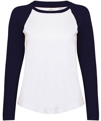 SF Clothing Kids long sleeve baseball T White/Red