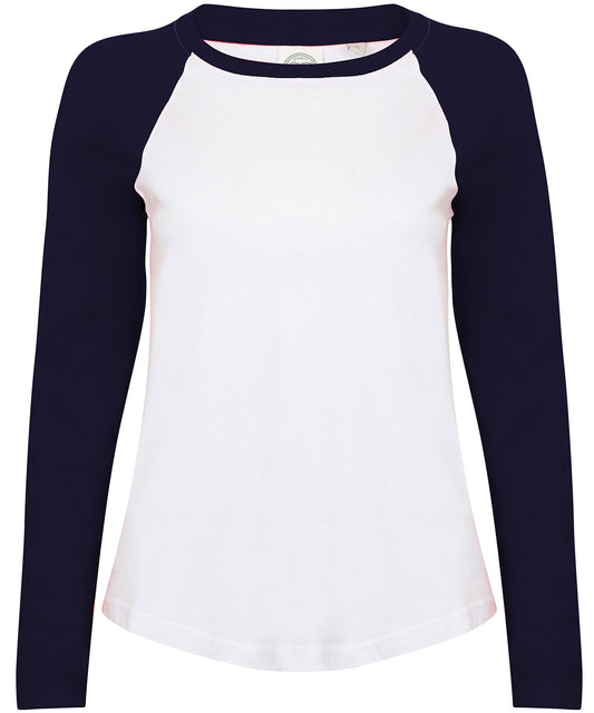 SF Clothing Kids long sleeve baseball T White/Red