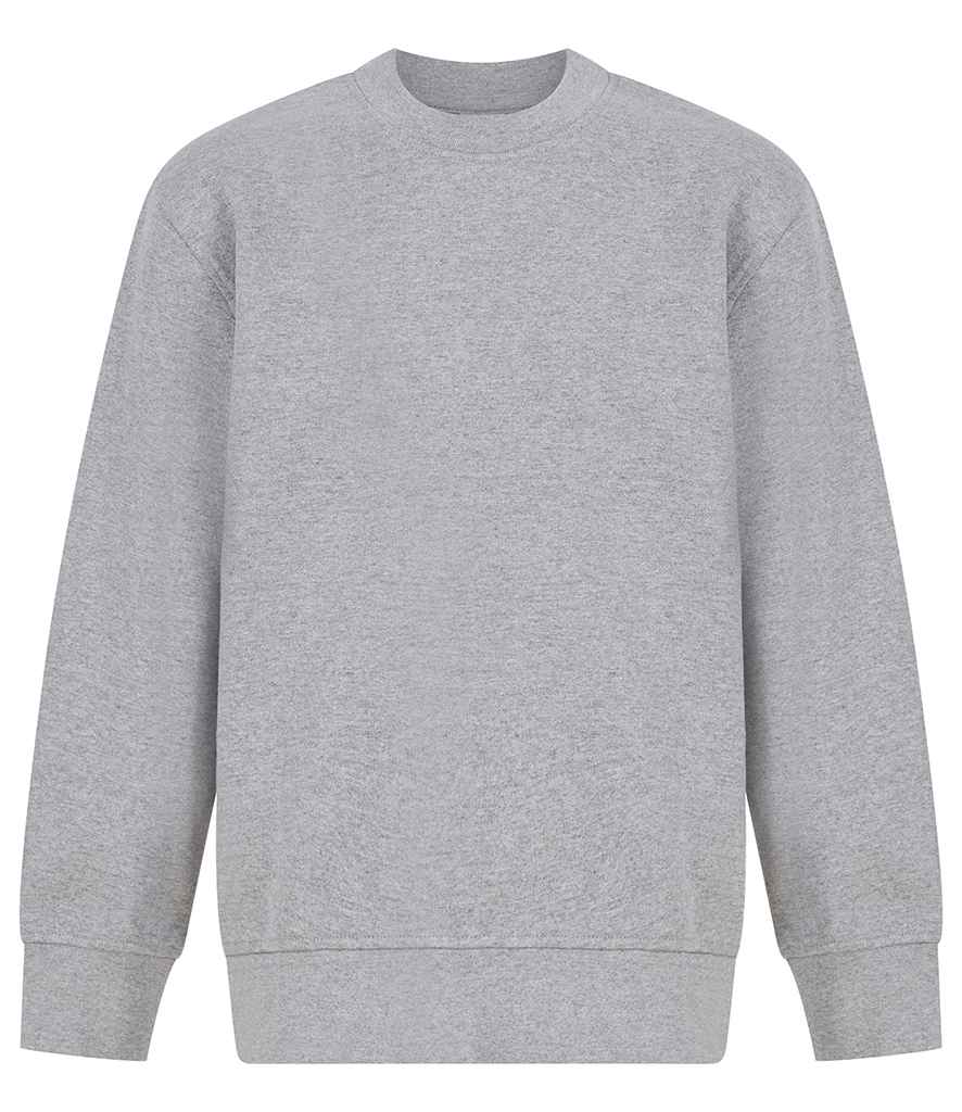SF Clothing Kids Sustainable Fashion Curved Hem Sweatshirt in Heather Grey