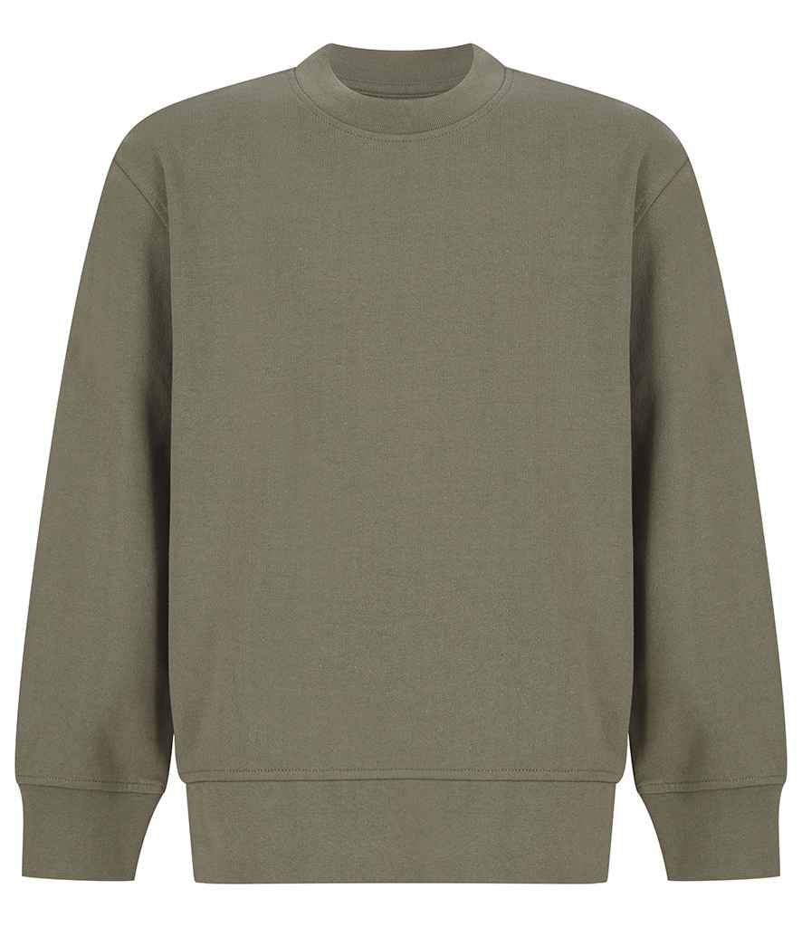 SF Clothing Kids Sustainable Fashion Curved Hem Sweatshirt in Khaki