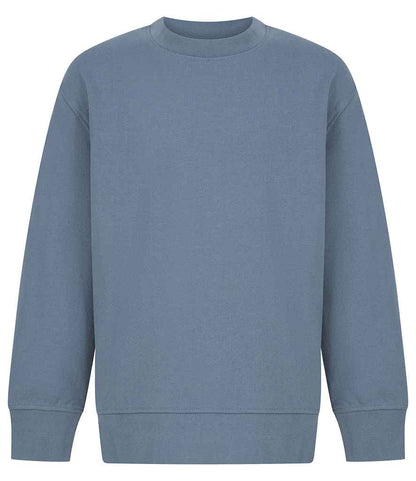 SF Clothing Kids Sustainable Fashion Curved Hem Sweatshirt in Stone Blue