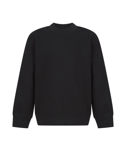 SF Clothing Kids sustainable fashion curved hem sweatshirt Black