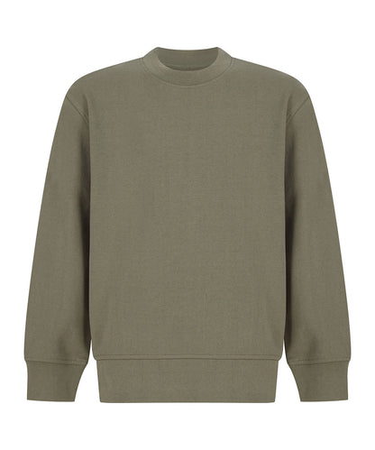 SF Clothing Kids sustainable fashion curved hem sweatshirt Khaki