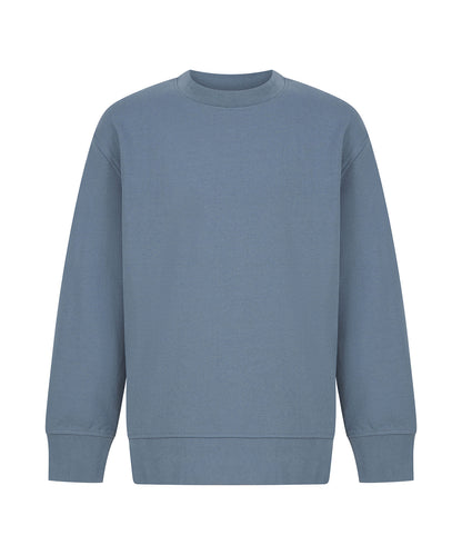 SF Clothing Kids sustainable fashion curved hem sweatshirt Stone Blue