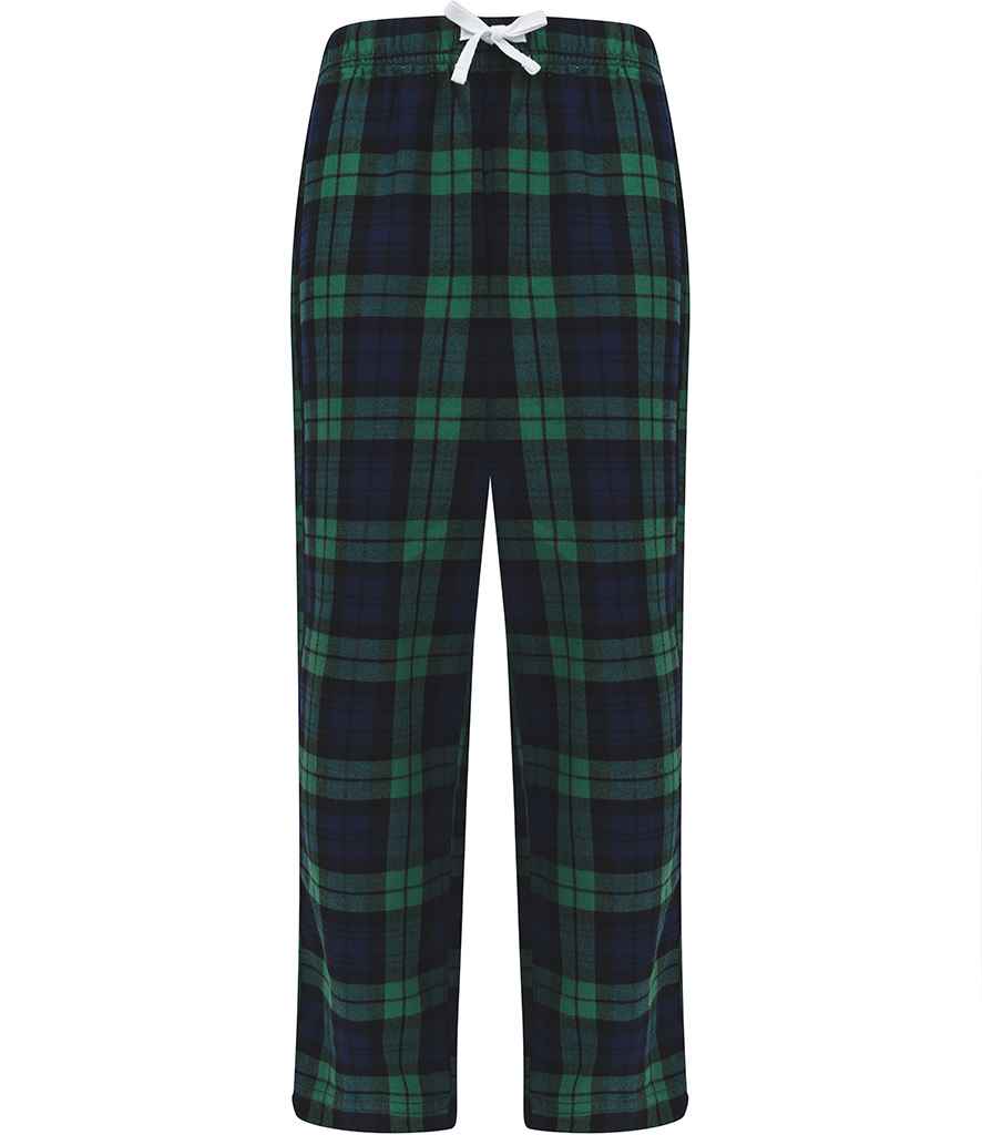 SF Clothing Kids Tartan Lounge Pants in Navy/Green