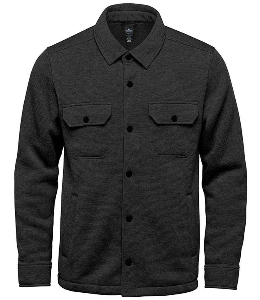 Stormtech Avalante Knitted Fleece Shirt Jacket in Black Heather
