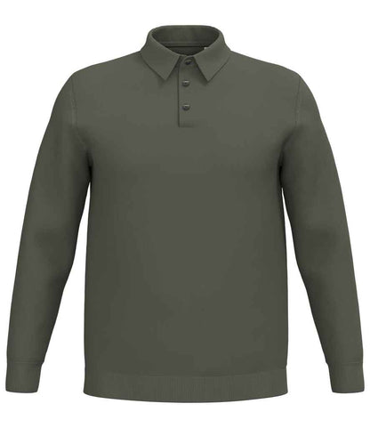 Spasso Knitted Long Sleeve Polo Shirt