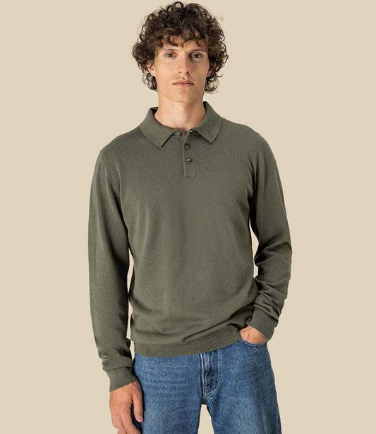 Spasso Knitted Long Sleeve Polo Shirt
