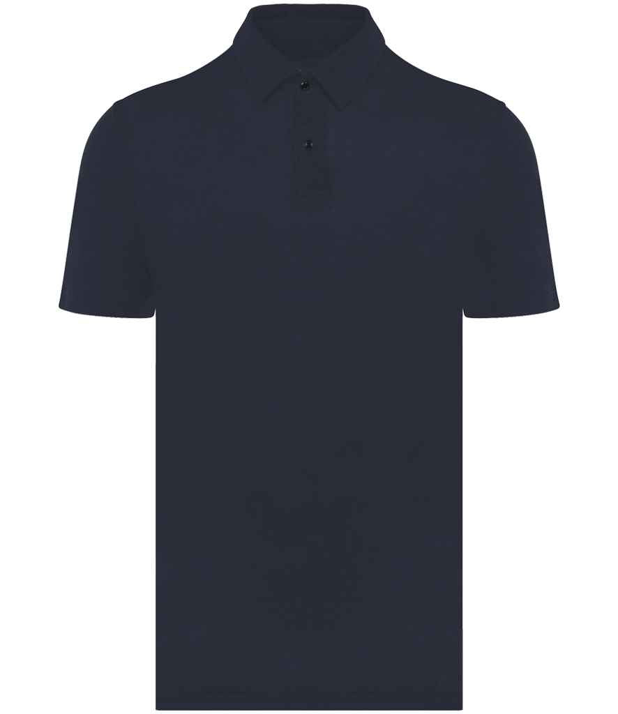 Spasso Knitted Linen Polo Shirt in Navy