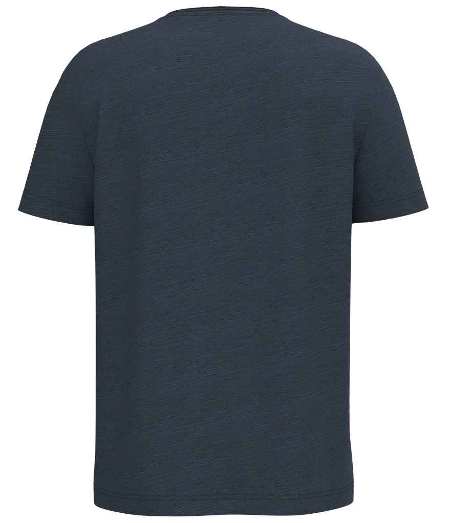 Spasso Drop Shoulder Raw Edge Collar Slub T-Shirt