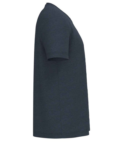 Spasso Drop Shoulder Raw Edge Collar Slub T-Shirt