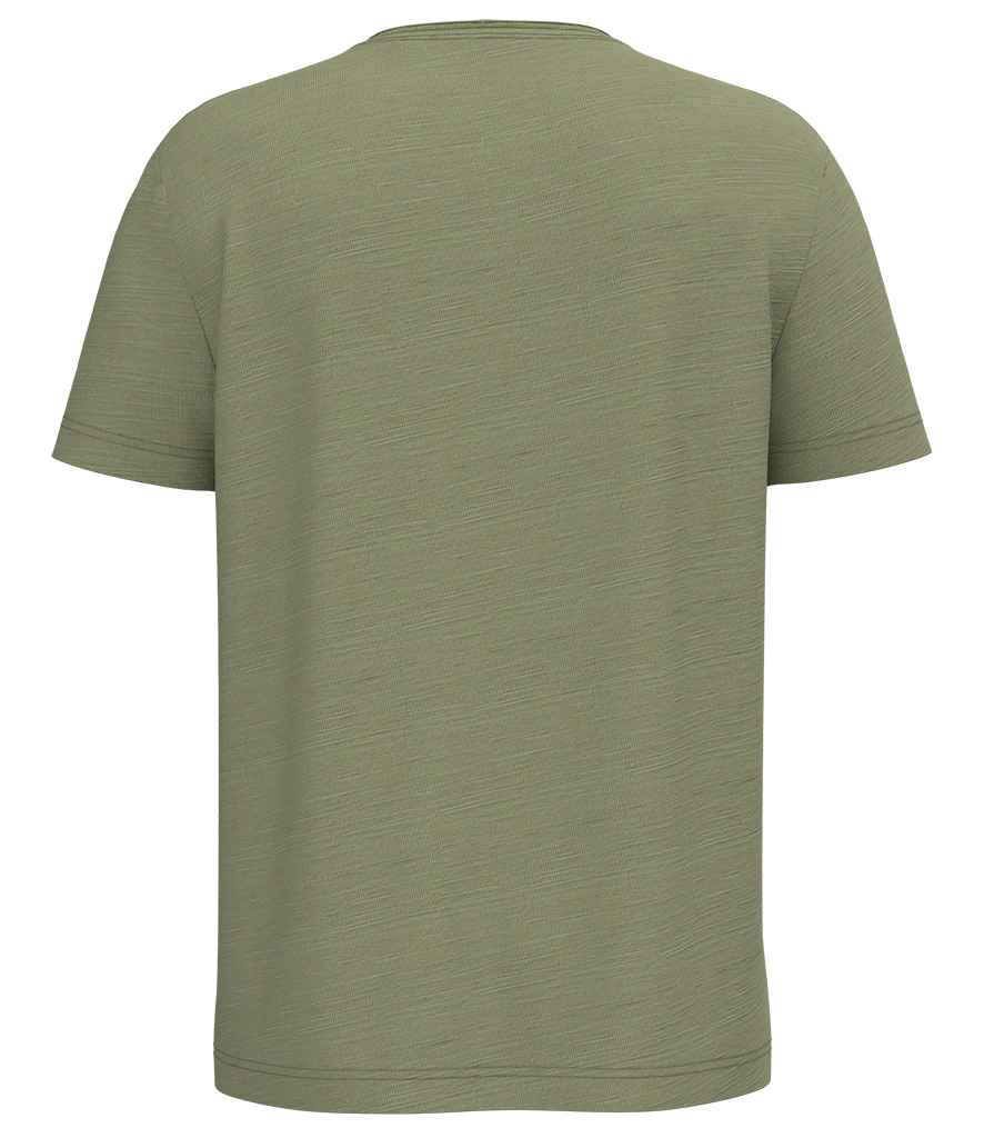 Spasso Drop Shoulder Raw Edge Collar Slub T-Shirt