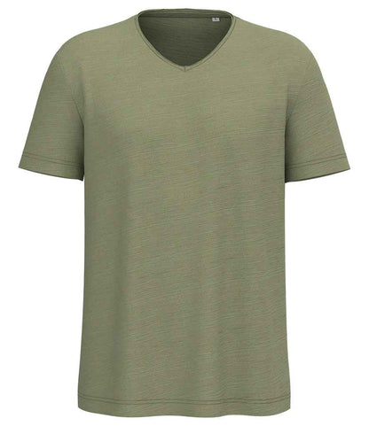Spasso Drop Shoulder Raw Edge Collar Slub T-Shirt