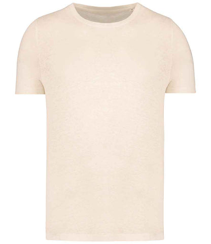 Spasso Crew Neck Linen T-Shirt in Ivory