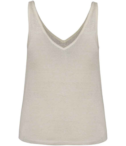 Spasso Ladies Linen Tank Top in Ivory