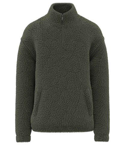 Spasso Unisex Sherpa Drop Shoulder 1/4 Zip Sweat