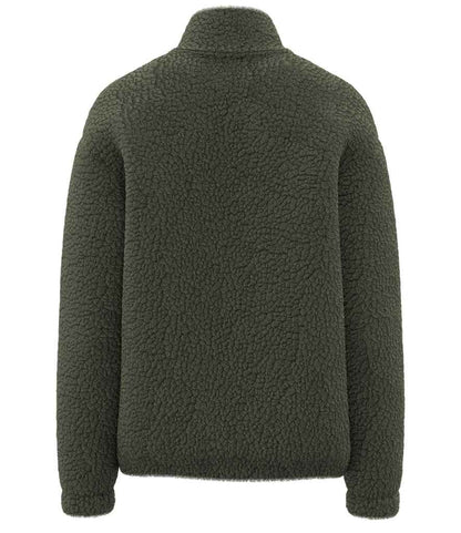 Spasso Unisex Sherpa Drop Shoulder Full Zip Sweat Jacket