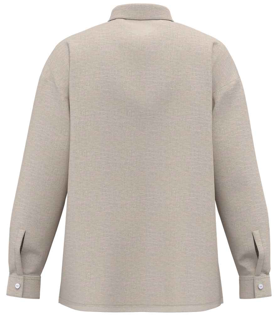 Spasso Ladies Long Sleeve Oversized Linen Shirt