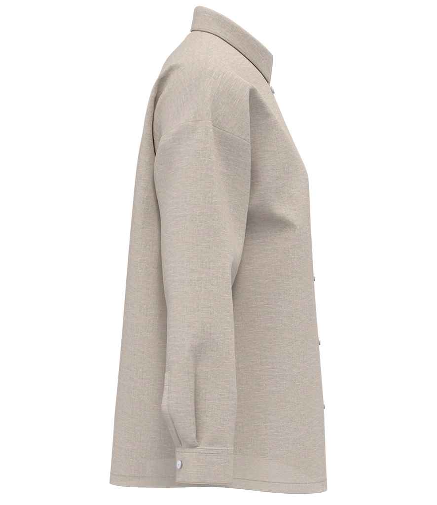 Spasso Ladies Long Sleeve Oversized Linen Shirt
