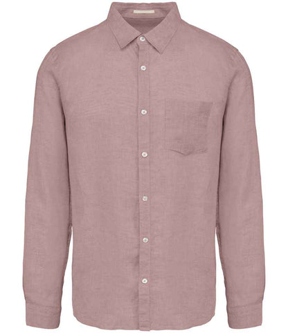 Spasso Long Sleeve Linen Shirt in Petal Rose