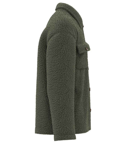 Spasso Unisex Sherpa Drop Shoulder Overshirt
