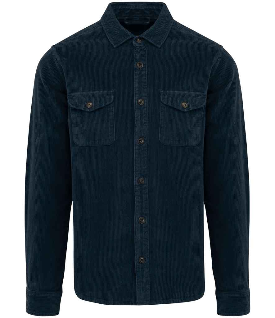 Spasso Faded Corduroy Overshirt in Washed Navy