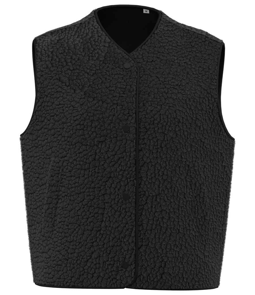 Spasso Ladies Sherpa bodywarmer in Black