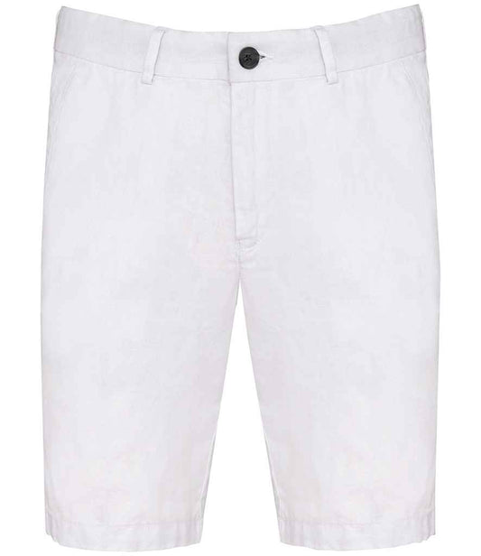 Spasso Linen Bermuda Shorts in White
