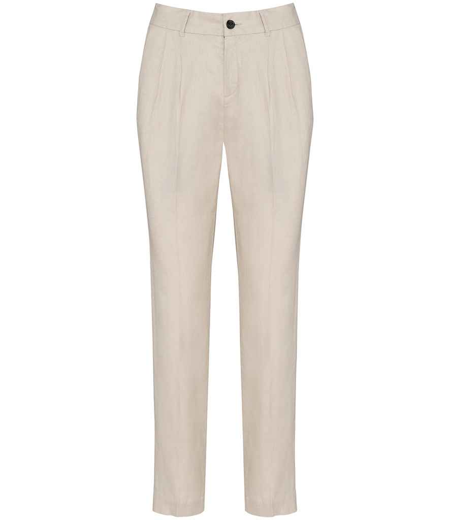 Spasso Ladies Linen Trousers in Linen Sand