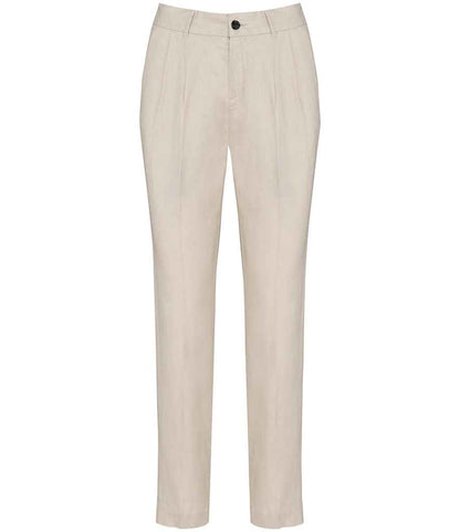 Spasso Ladies Linen Trousers in Linen Sand