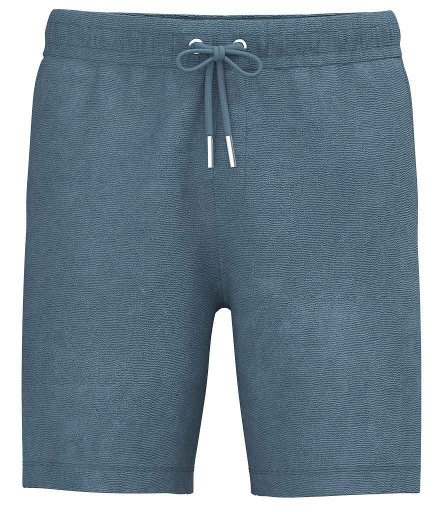 Spasso Terry Towel Shorts in Cool Blue