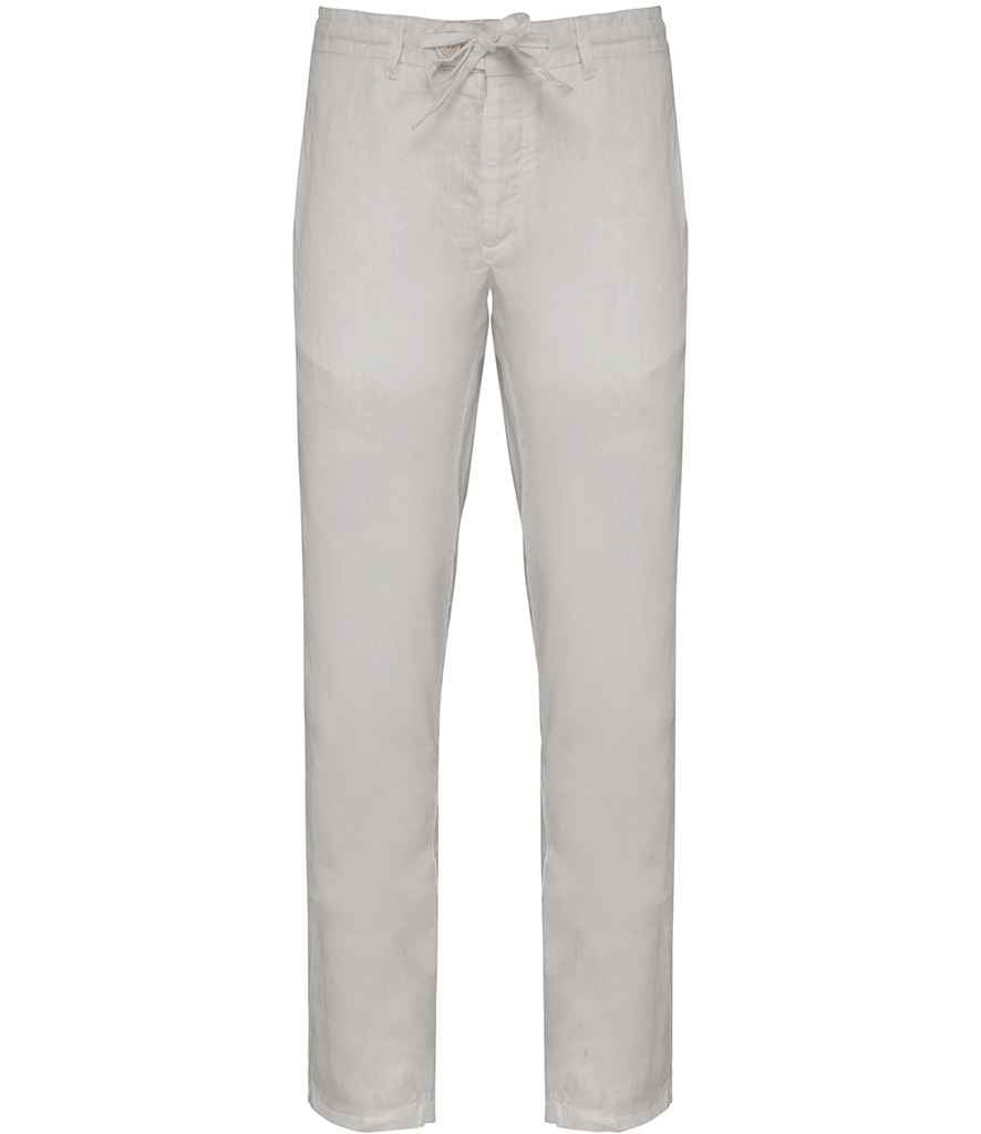 Spasso Faded Linen Trousers in Washed White